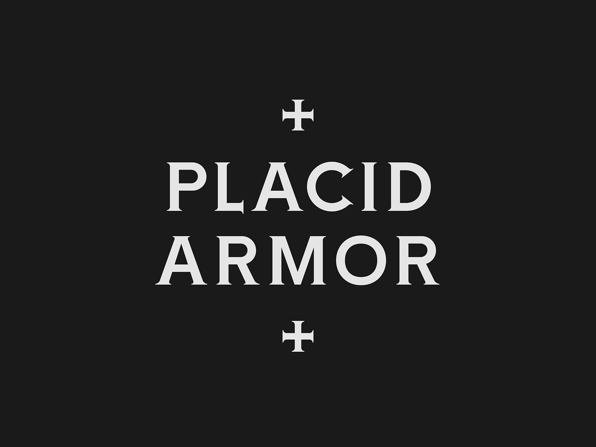 Beispiel einer Placid Armor-Schriftart
