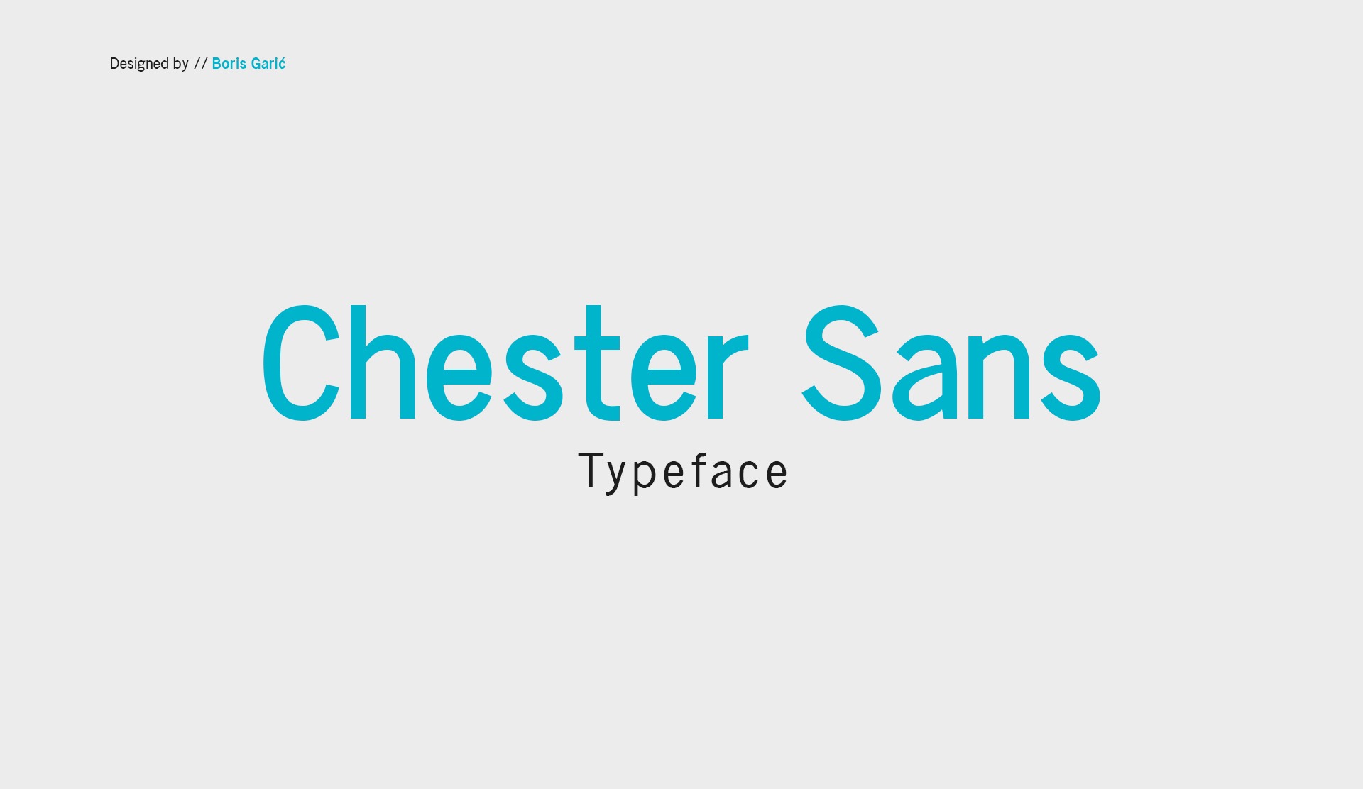 Beispiel einer Chester Sans-Schriftart