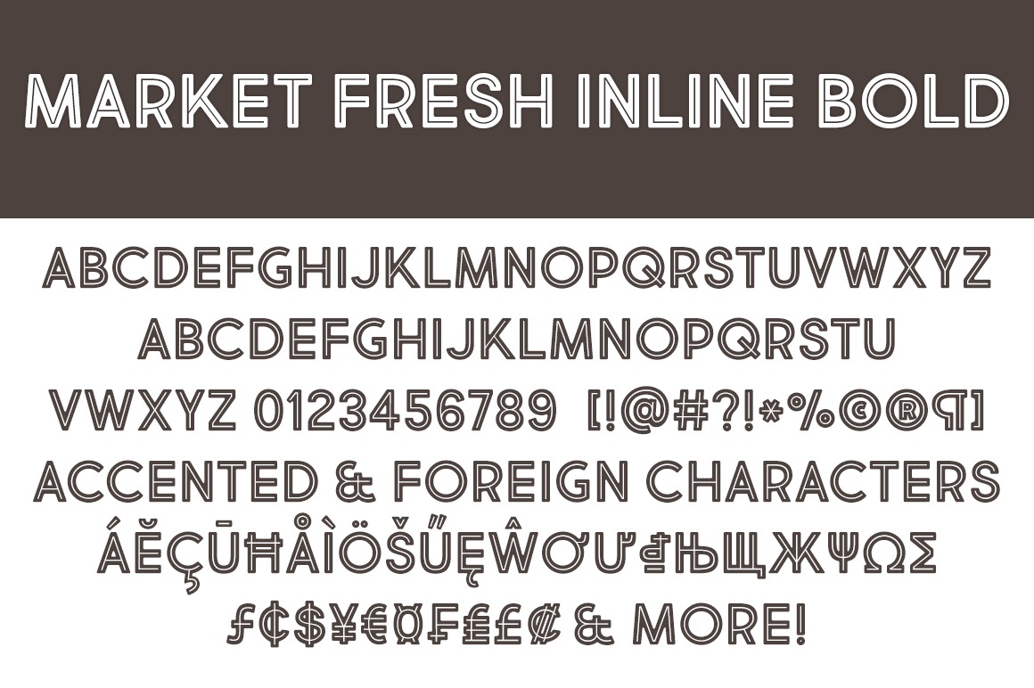 Beispiel einer Market Fresh Bold-Schriftart