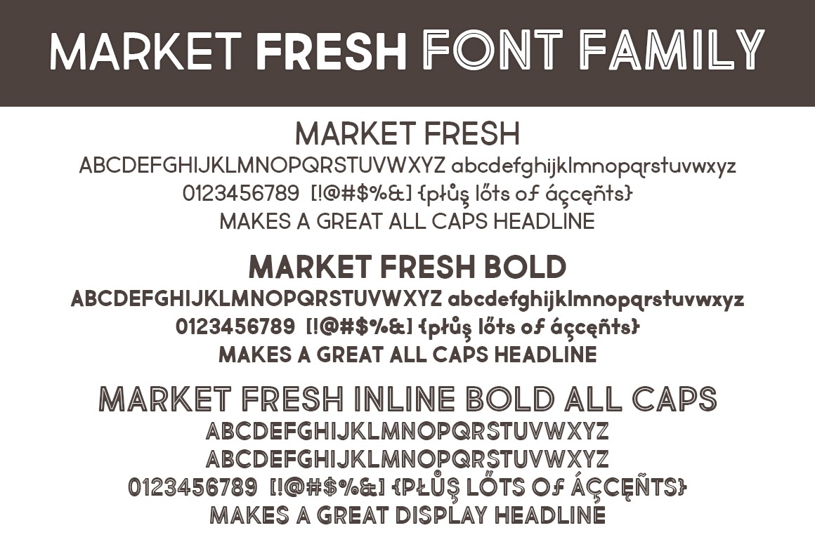 Beispiel einer Market Fresh Bold-Schriftart