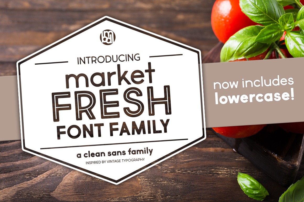 Beispiel einer Market Fresh AllCaps-Schriftart