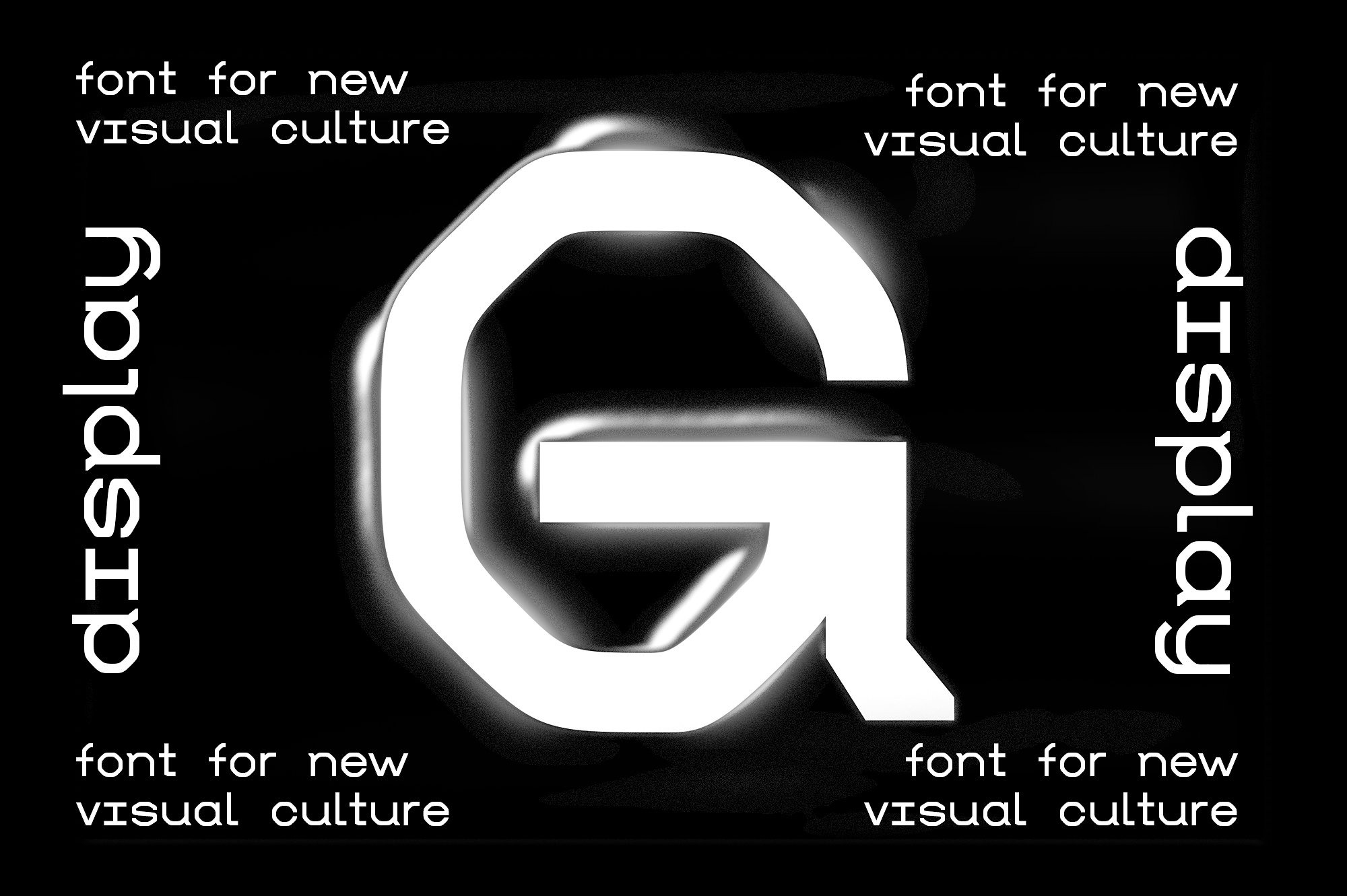 Beispiel einer G Display-Schriftart