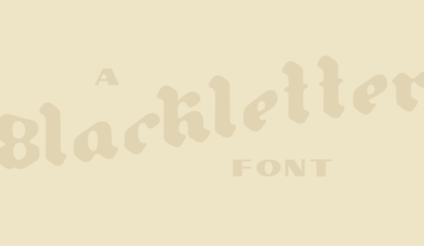 Beispiel einer Gutenberg Blackletter & Pilsner Blackletter-Schriftart