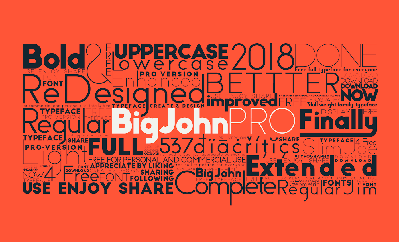 Beispiel einer Big John PRO-Schriftart