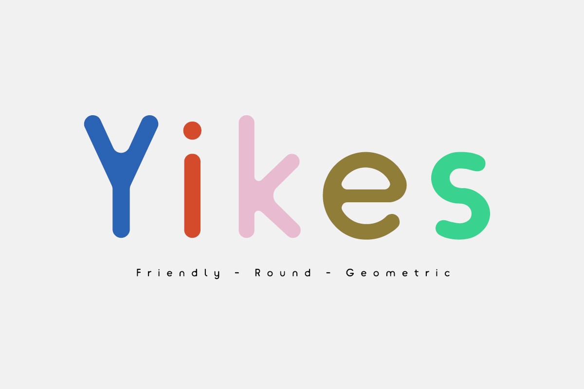 Beispiel einer Yikes Medium-Schriftart