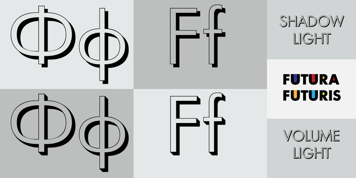 Beispiel einer Futura Futuris Black-Schriftart