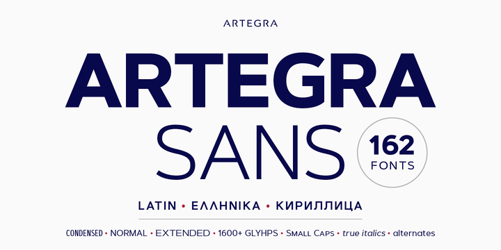 Beispiel einer Artegra Sans-Schriftart