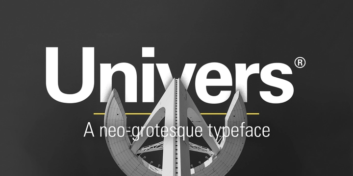 Beispiel einer Univers 57 Condensed Oblique-Schriftart