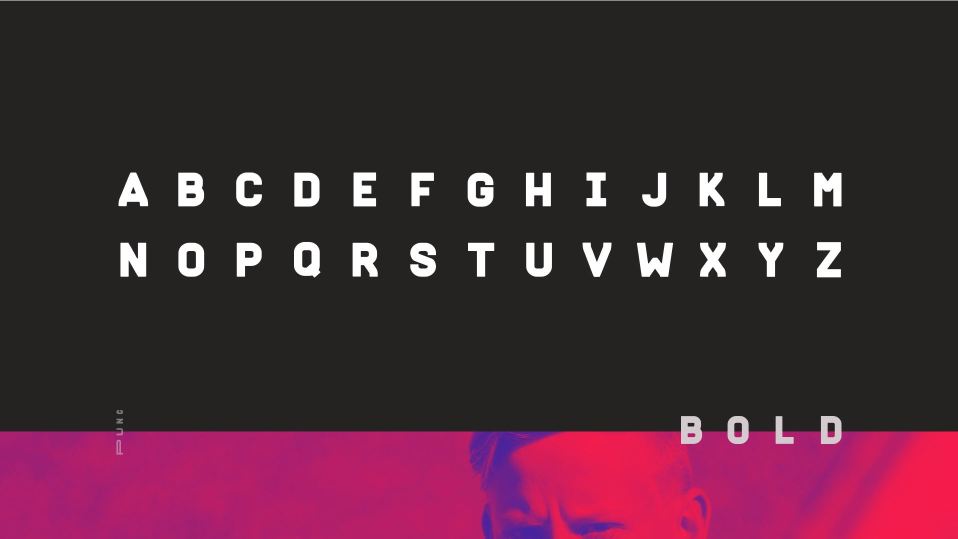 Beispiel einer Punc Bold-Schriftart