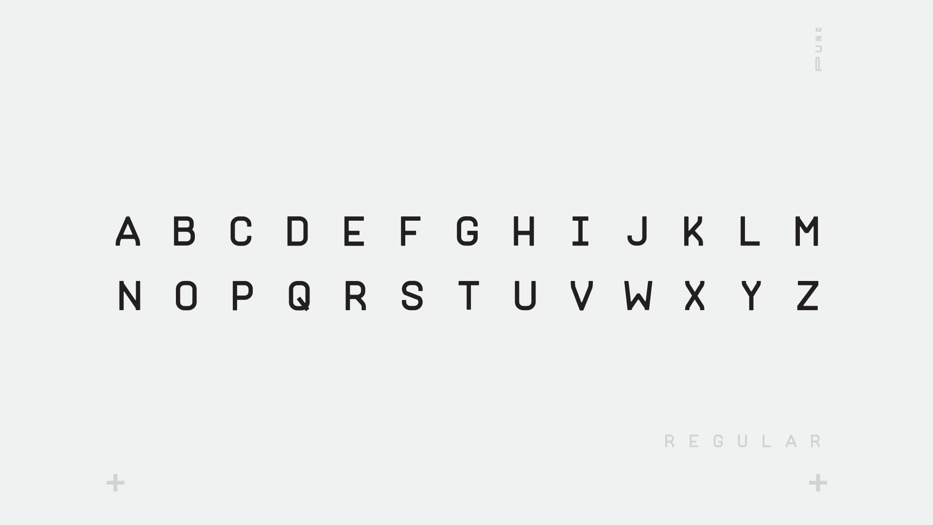 Beispiel einer Punc Regular-Schriftart