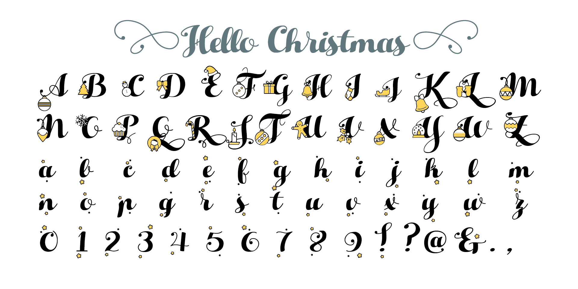 Beispiel einer Hello Christmas Fill Trial-Schriftart