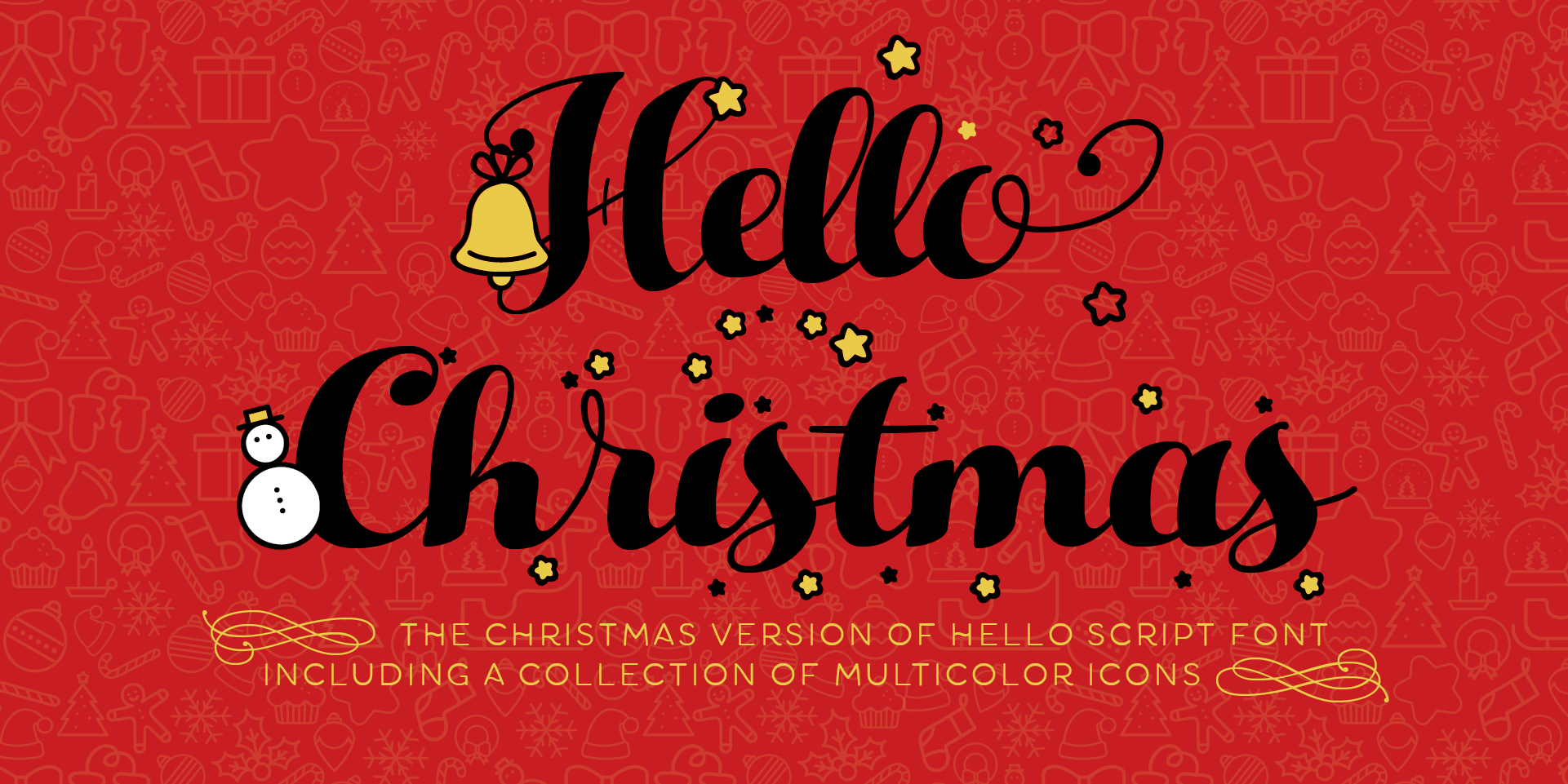 Beispiel einer Hello Christmas-Schriftart