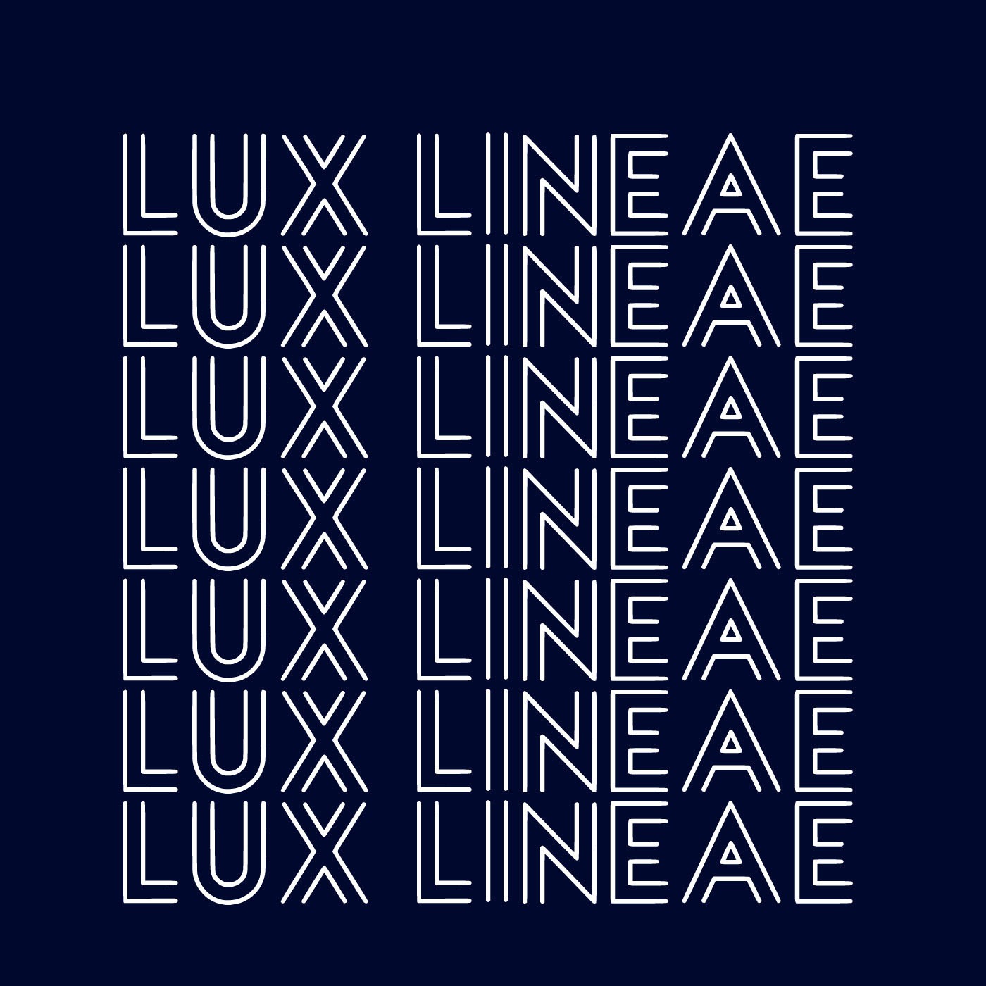 Beispiel einer Lux Lineae Regular-Schriftart