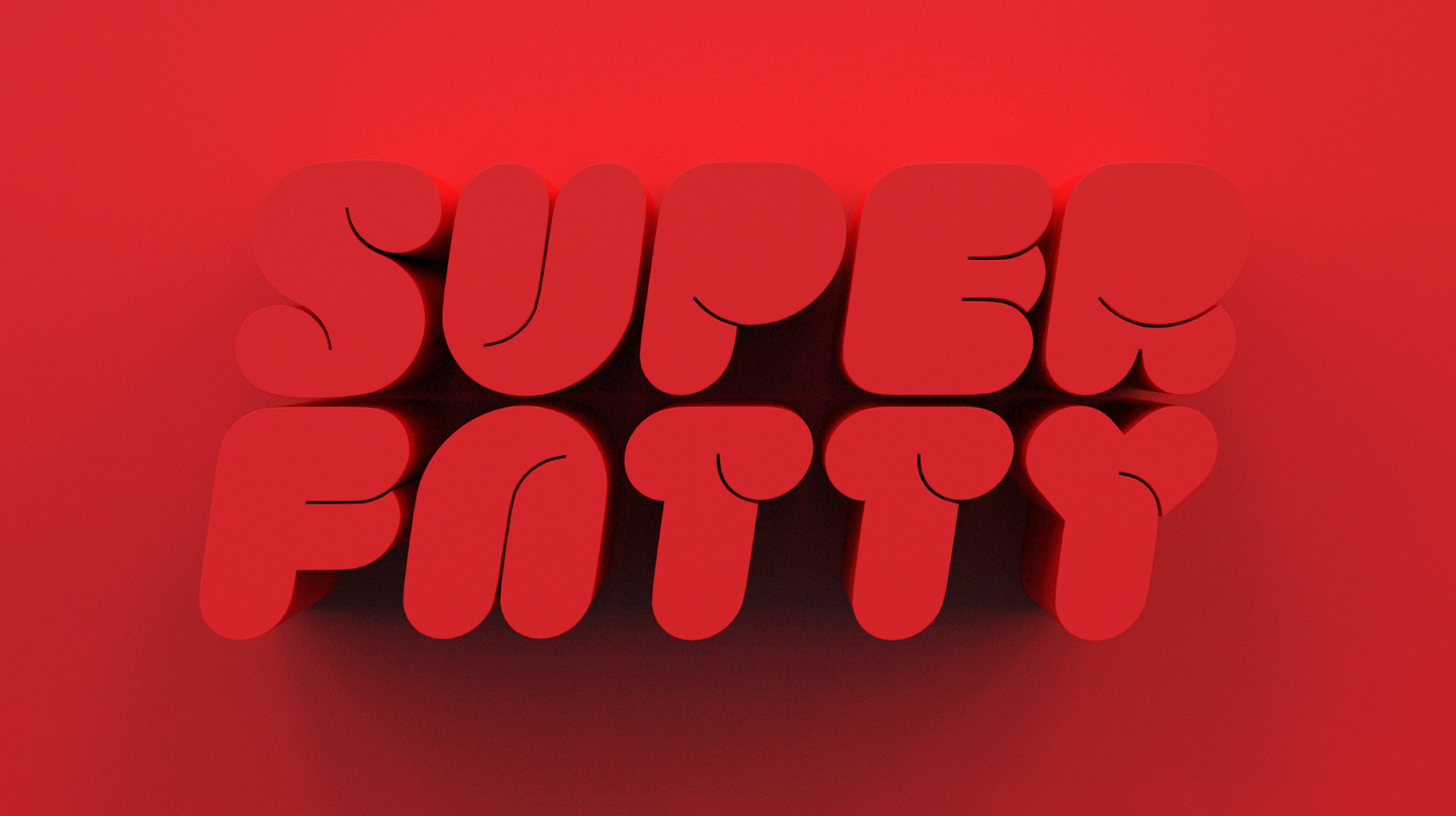 Beispiel einer Superfatty Regular-Schriftart