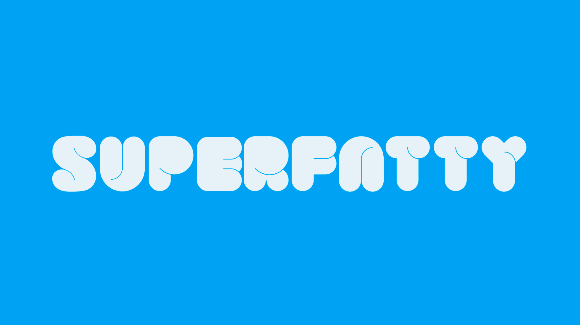 Beispiel einer Superfatty-Schriftart