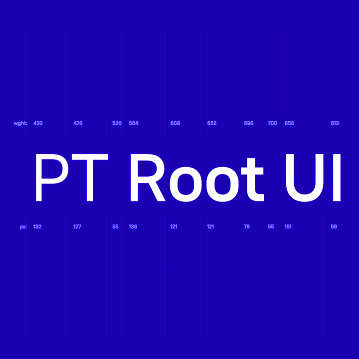 Beispiel einer PT Root UI-Schriftart