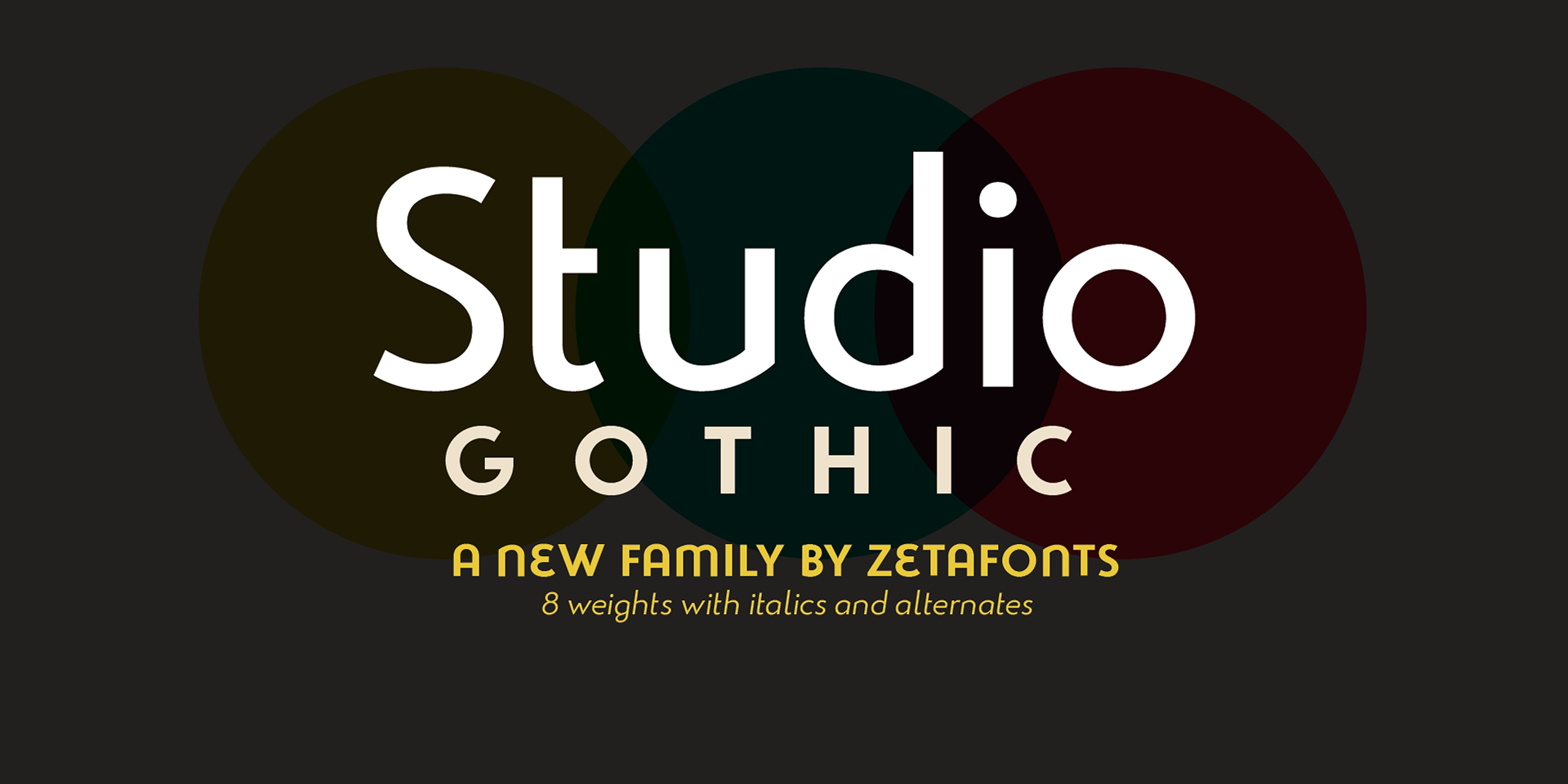 Beispiel einer Studio Gothic-Schriftart