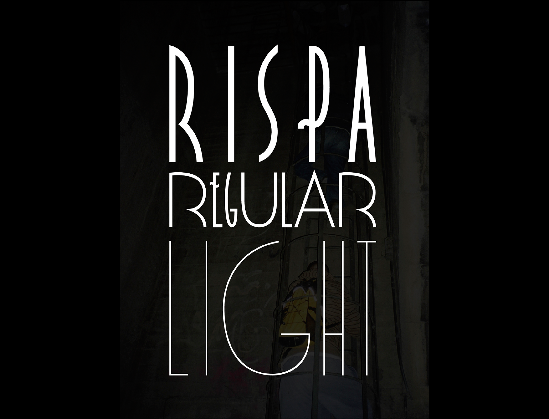 Beispiel einer Rispa Regular-Schriftart