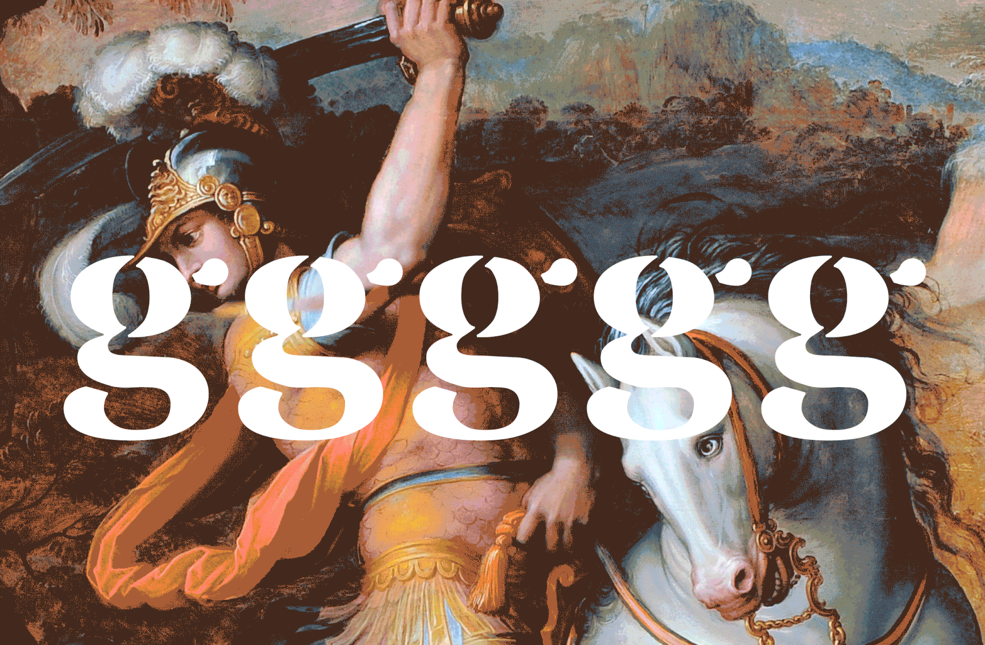 Beispiel einer Saint George Regular-Schriftart