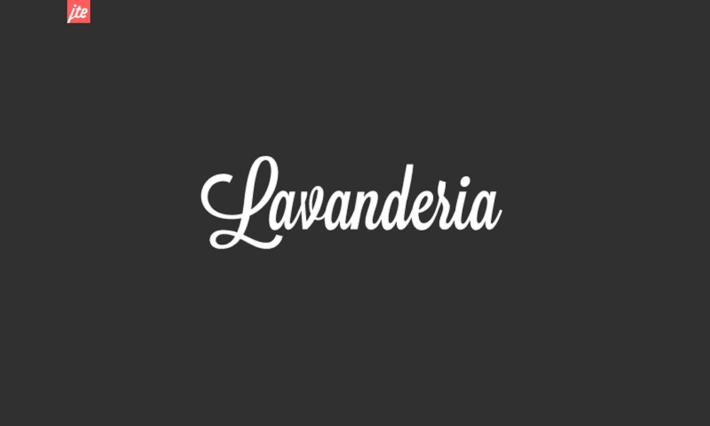 Beispiel einer Lavanderia Delicate-Schriftart