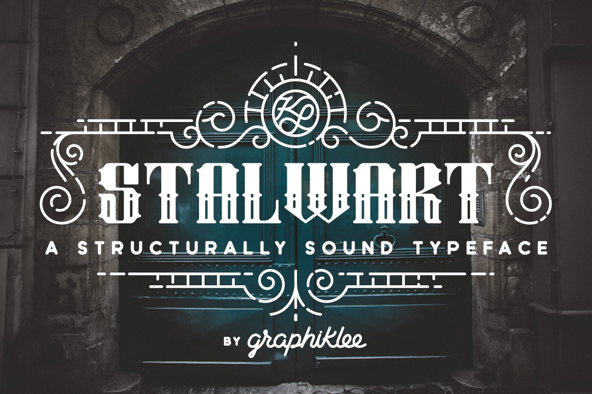 Beispiel einer Stalwart Regular-Schriftart