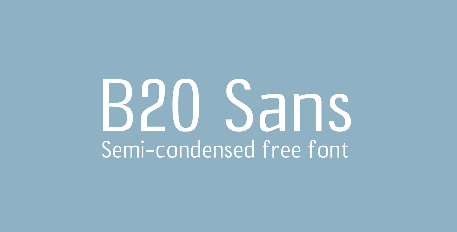 Beispiel einer B20 Sans-Schriftart