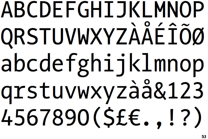 Beispiel einer Roboto Mono Light Italic-Schriftart