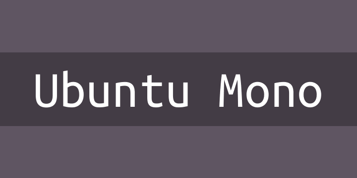 Beispiel einer Ubuntu Mono-Schriftart