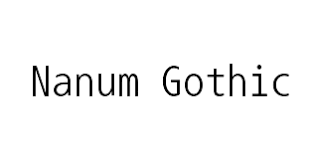 Beispiel einer Nanum Gothic Coding-Schriftart