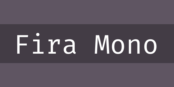 Beispiel einer Fira Mono-Schriftart