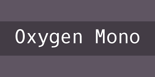 Beispiel einer Oxygen Mono-Schriftart