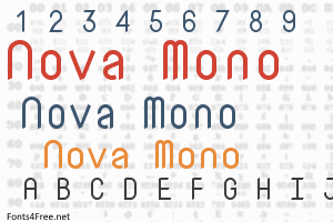 Beispiel einer Nova Mono-Schriftart