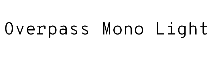 Beispiel einer Overpass Mono Regular-Schriftart