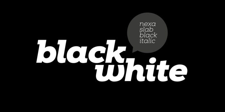 Beispiel einer Nexa Slab Black Oblique-Schriftart