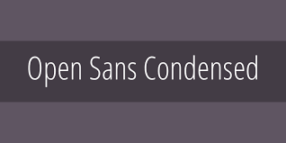 Beispiel einer Open Sans Condensed-Schriftart