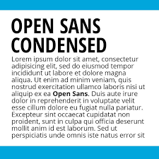 Beispiel einer Open Sans Condensed Light-Schriftart