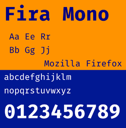 Beispiel einer Fira Sans Bold-Schriftart