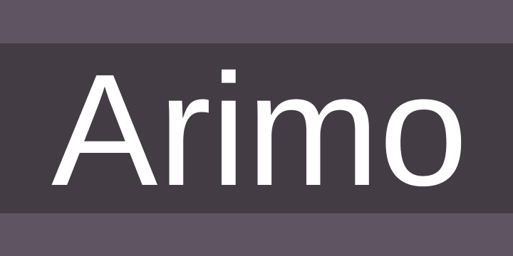 Beispiel einer Arimo-Schriftart