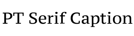 Beispiel einer PT Serif Caption Caption-Schriftart