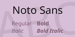 Beispiel einer Noto Sans-Schriftart