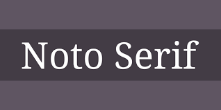 Beispiel einer Noto Serif Bold Italic-Schriftart