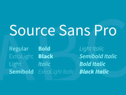 Beispiel einer Source Sans Pro Black-Schriftart