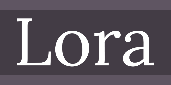 Beispiel einer Lora-Schriftart