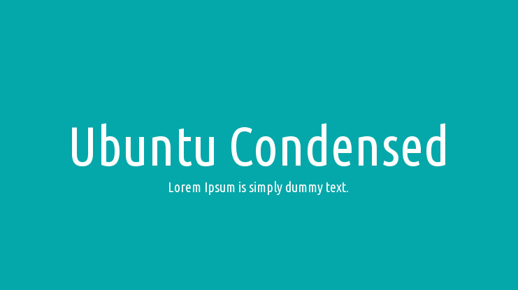 Beispiel einer Ubuntu Condensed-Schriftart