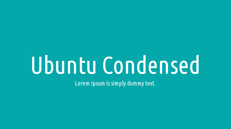 Beispiel einer Ubuntu Condensed Regular-Schriftart