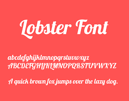 Beispiel einer Lobster-Schriftart