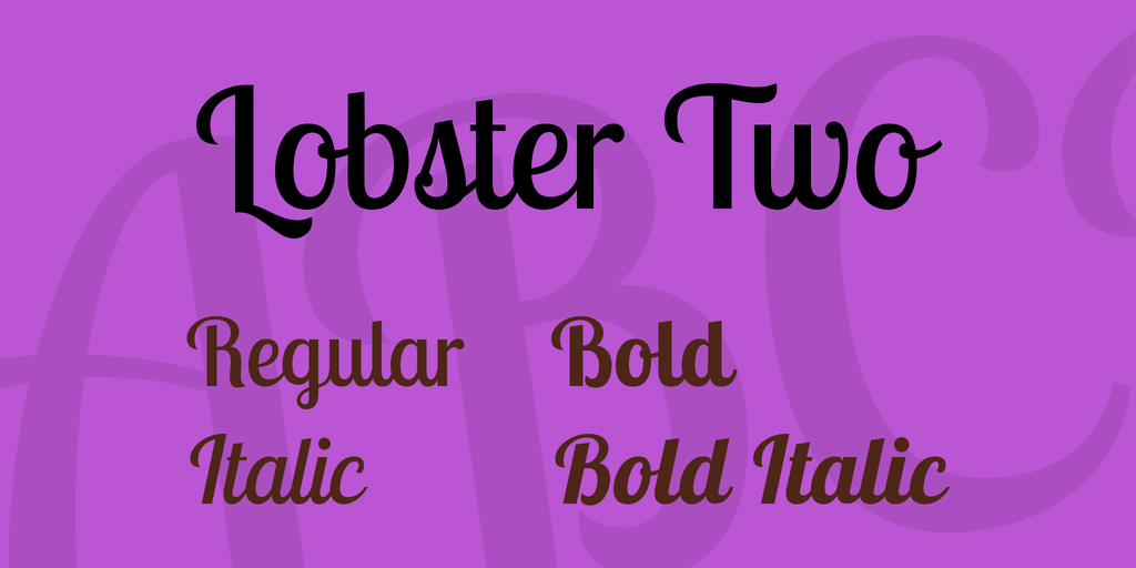 Beispiel einer Lobster Two-Schriftart