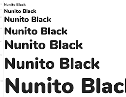 Beispiel einer Nunito Black-Schriftart