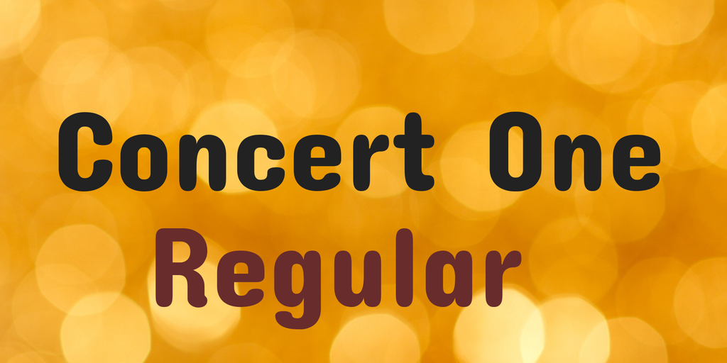 Beispiel einer Concert One  Extra Light-Schriftart