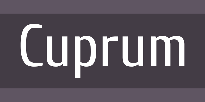 Beispiel einer Cuprum-Schriftart